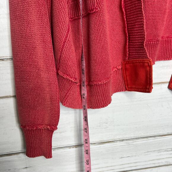 POL Open Front Cardigan Sweater Red Size Medium - Picture 8 of 9